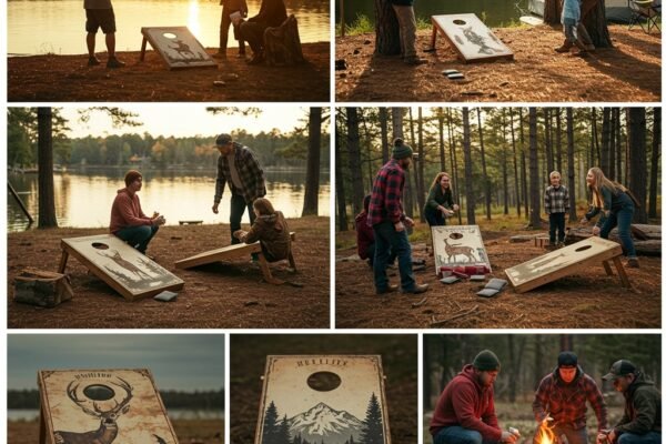 Creative Ways to Enjoy Hunting & Camping Themed Cornhole Boards Outdoors