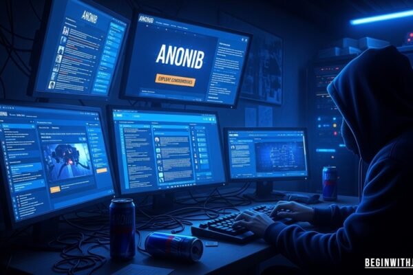 Screenshot of Anonib interface showing anonymous posts and user discussions.