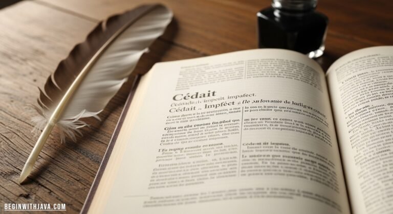 French verb cédait highlighted in a grammar chart