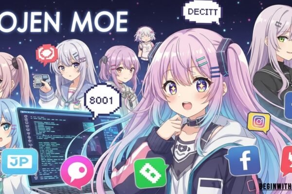Dojen Moe digital artwork showcasing fan-made characters with the cute and affectionate moe aesthetic