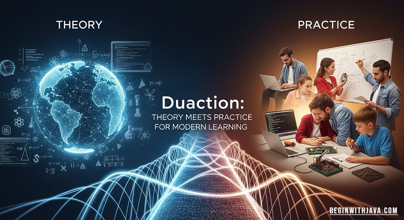 “Duaction learning model combining theory and practice for action-based knowledge and skill development.”