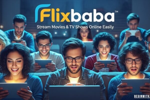 Flixbaba app interface showing movies and TV shows available for streaming on mobile and online platforms.