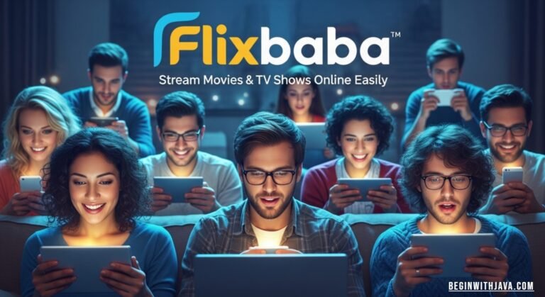 Flixbaba app interface showing movies and TV shows available for streaming on mobile and online platforms.