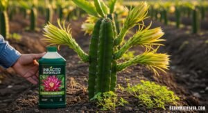 Inkacito biofertilizer applied to pitahaya (dragon fruit) plants to stimulate flowering and improve fruit yield