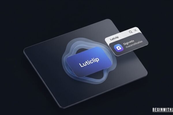 Luticlip platform interface showing secure file sharing, encrypted communication, and real-time collaboration tools for businesses.