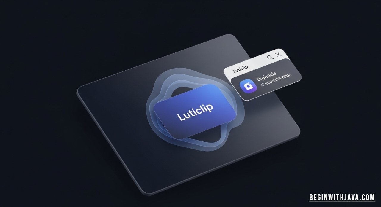 Luticlip platform interface showing secure file sharing, encrypted communication, and real-time collaboration tools for businesses.