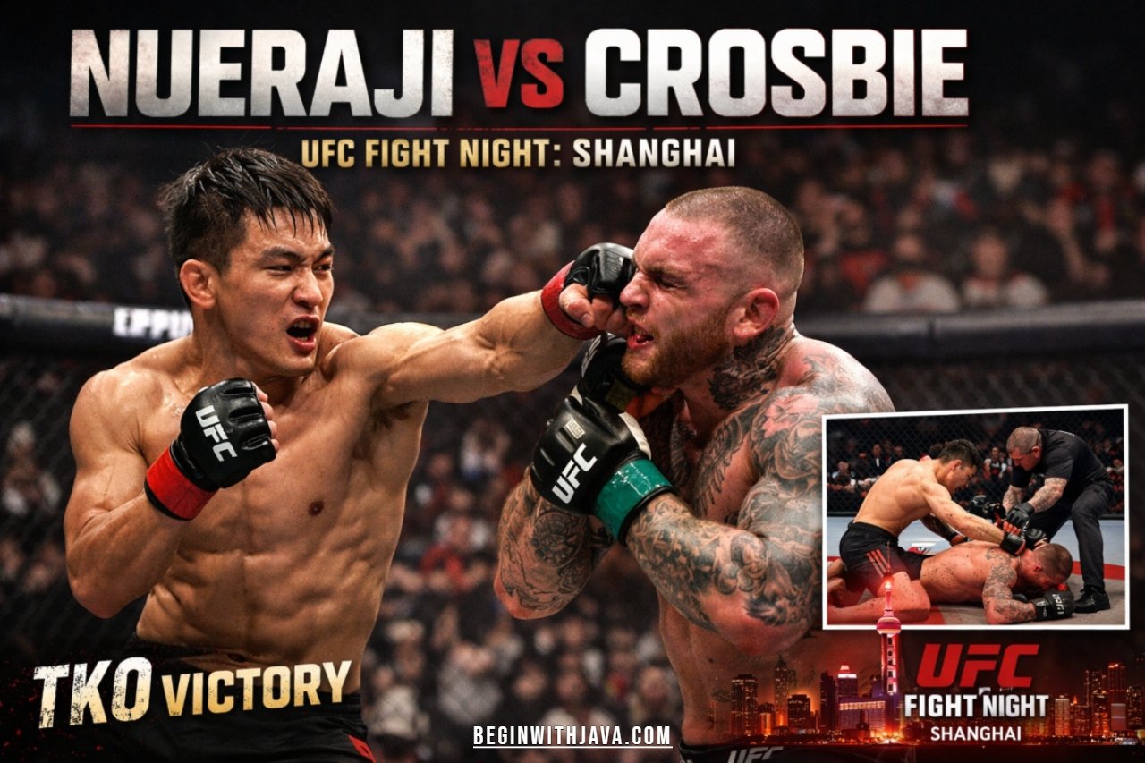 Taiyilake Nueraji lands decisive punch on Kiefer Crosbie at UFC Fight Night Shanghai