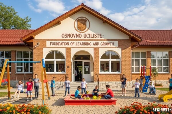 classroom of osnovno uciliste students learning with teacher