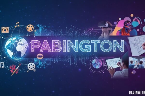 creative digital concept of Pabington as a fictional town name